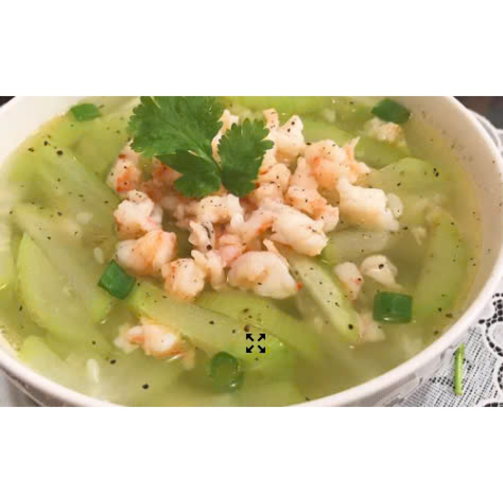 Canh Bầu Tôm Bằm 